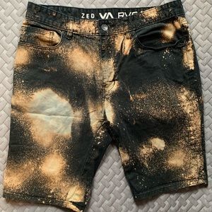 Bleached punk shorts RVCA VA Skinny 33